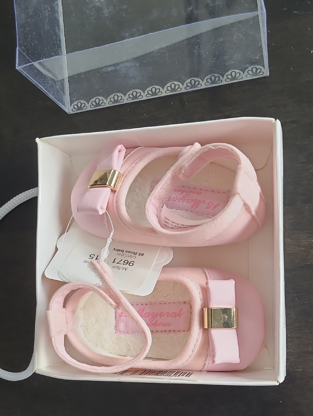 Mayoral Pink Mary Jane Baby Girl Shoes. Size 0-2months